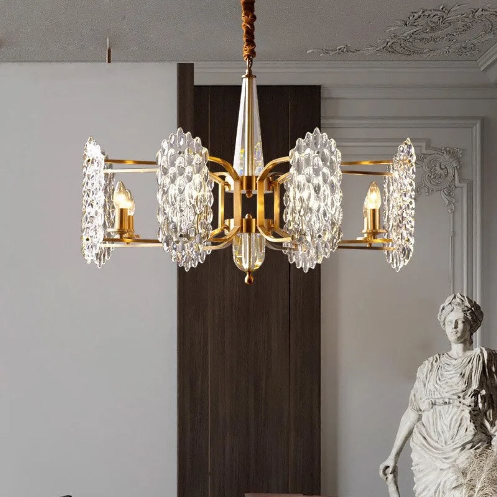 Lustre en Cristal Design Italien pour Décoration Intérieure Élégante - Lumiine