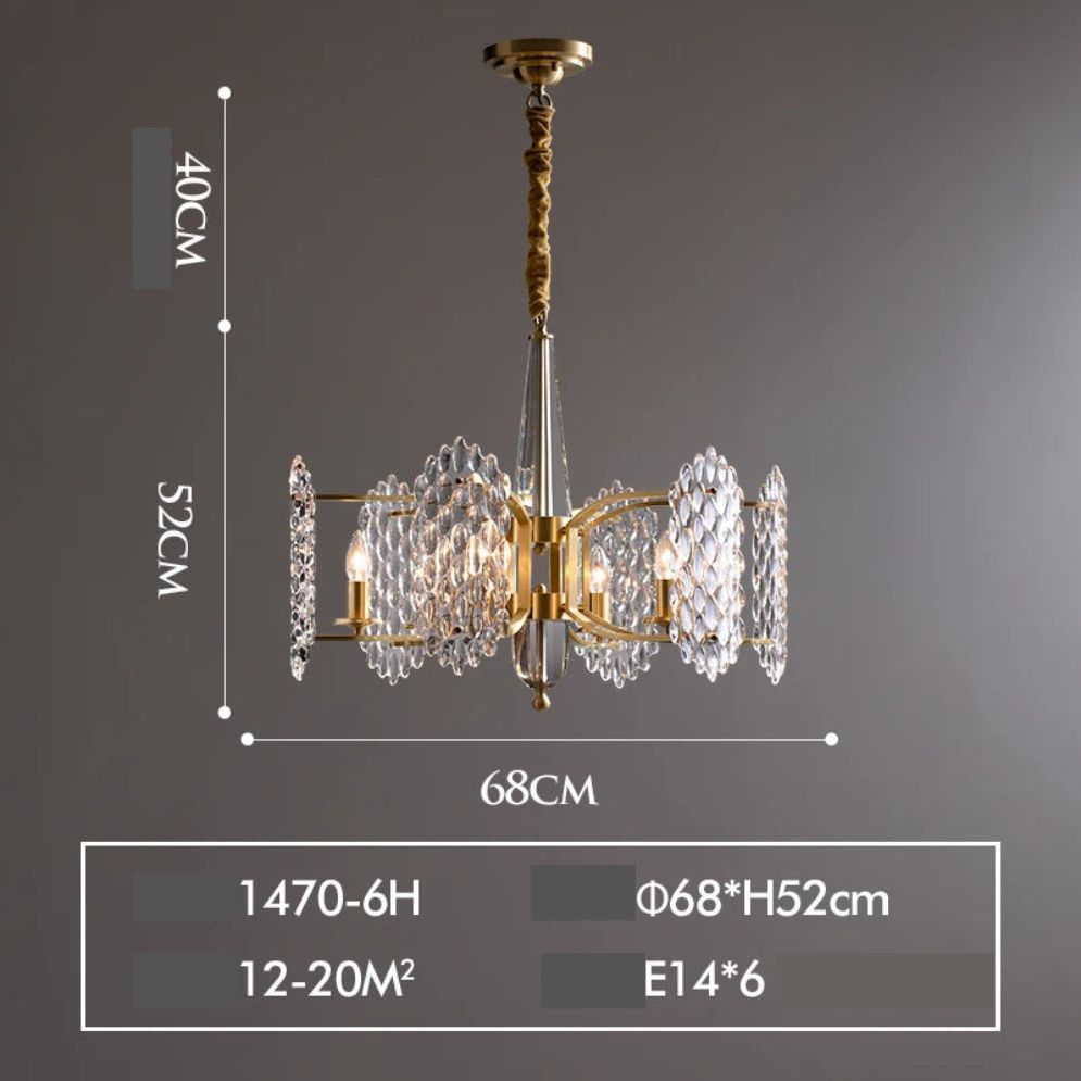 Lustre en Cristal Design Italien pour Décoration Intérieure Élégante - Lumiine