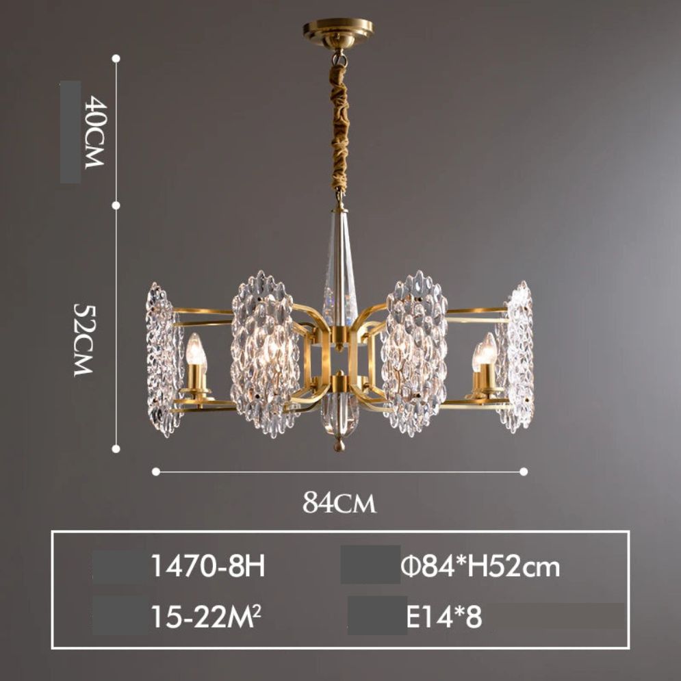 Lustre en Cristal Design Italien pour Décoration Intérieure Élégante - Lumiine