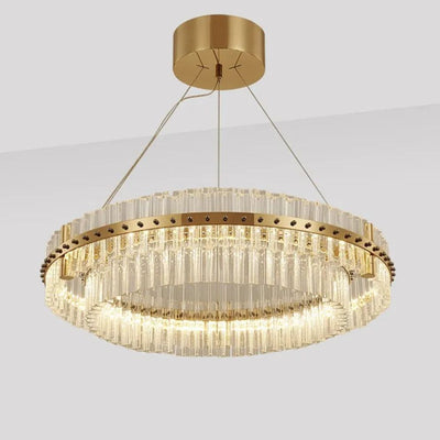 Lustre en Cristal Style Européen Led pour Villa Duplex - Lumiine