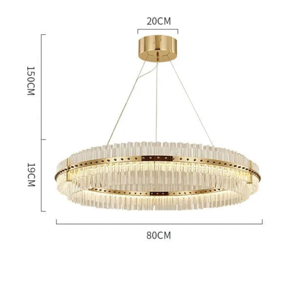Lustre en Cristal Style Européen Led pour Villa Duplex - Lumiine