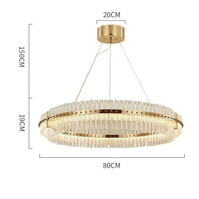 Lustre en Cristal Style Européen Led pour Villa Duplex - Lumiine