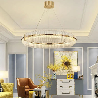 Lustre en Cristal Style Européen Led pour Villa Duplex - Lumiine
