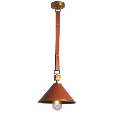 Lustre en Cuir avec Pendentif LED Design Moderne - Lumiine