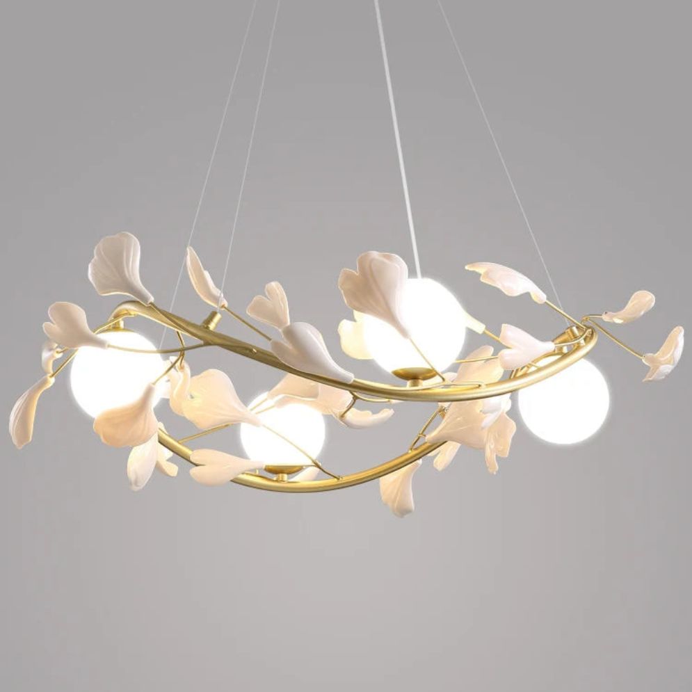 Lustre en Feuille de Ginkgo pour Décoration Intérieure - Lumiine

