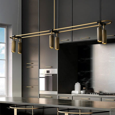 Lustre en Métal Design Doré Style Français - Lumiine