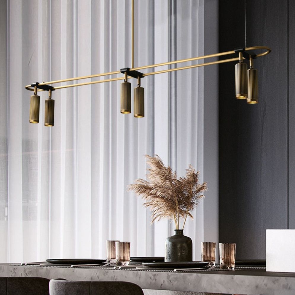 Lustre en Métal Design Doré Style Français - Lumiine