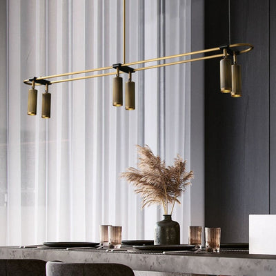 Lustre en Métal Design Doré Style Français - Lumiine