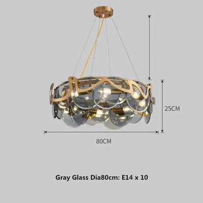 Lustre en Verre Design Style Français