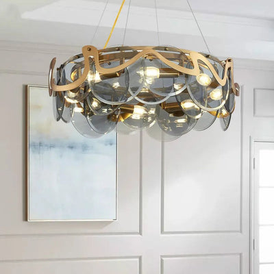 Lustre en Verre Design Style Français