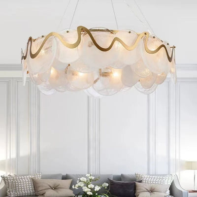 Lustre en Verre Design Style Français
