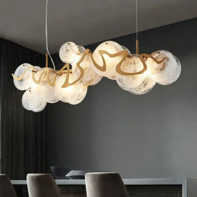 Lustre en Verre Design Style Français