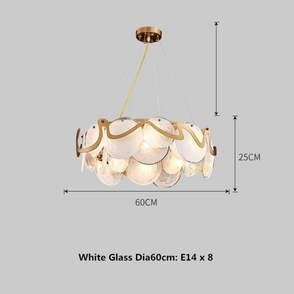 Lustre en Verre Design Style Français