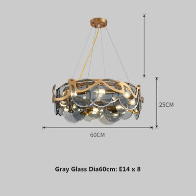 Lustre en Verre Design Style Français