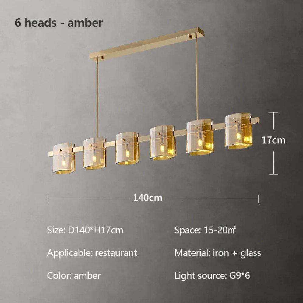 Lustre en Verre Minimaliste Italien pour un Éclairage Moderne