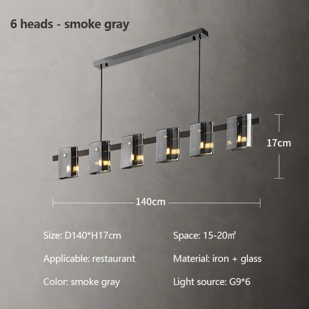 Lustre en Verre Minimaliste Italien pour un Éclairage Moderne