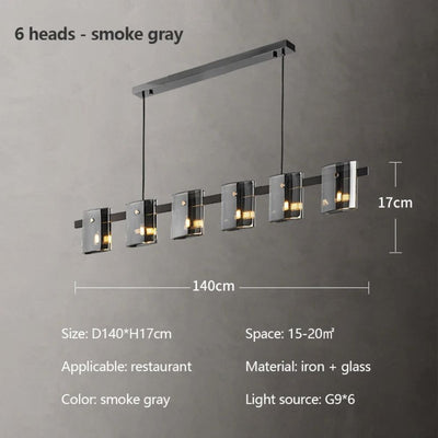 Lustre en Verre Minimaliste Italien pour un Éclairage Moderne