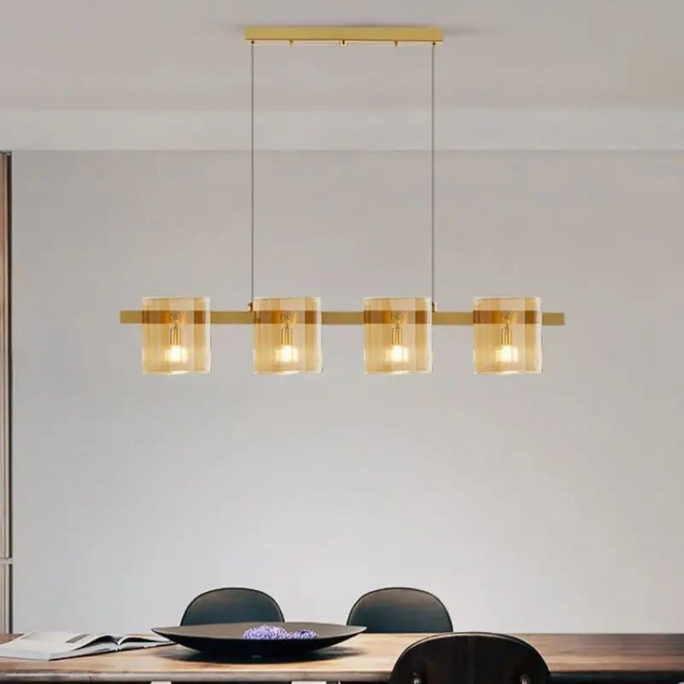Lustre Verre Minimaliste Italien pour un Éclairage Moderne - Lumiine
