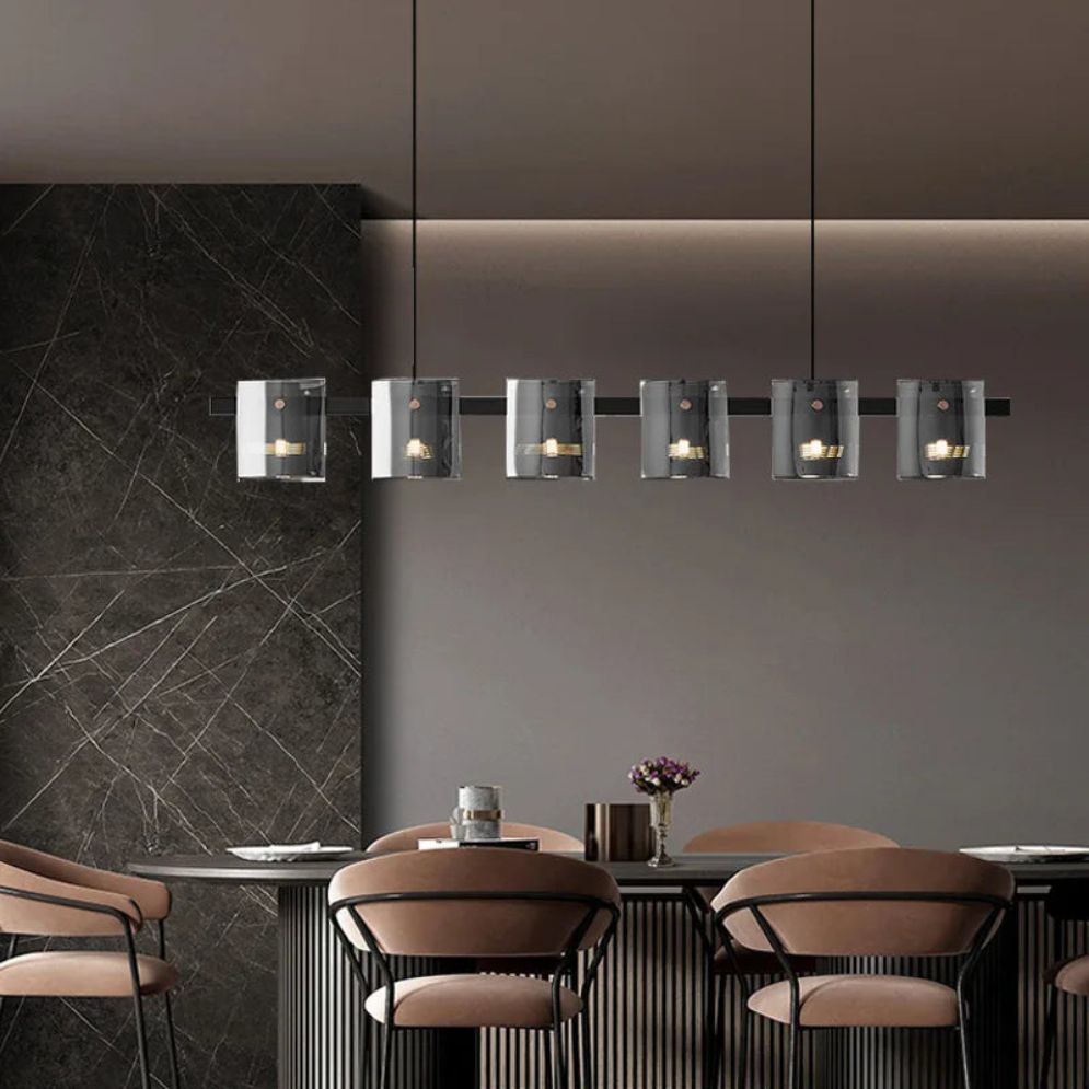 Lustre Verre Minimaliste Italien pour un Éclairage Moderne - Lumiine
