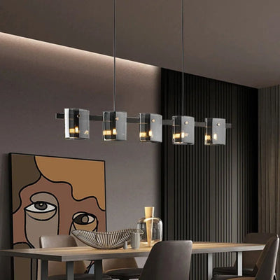 Lustre Verre Minimaliste Italien pour un Éclairage Moderne - Lumiine

