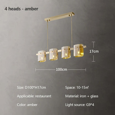 Lustre Verre Minimaliste Italien pour un Éclairage Moderne - Lumiine
