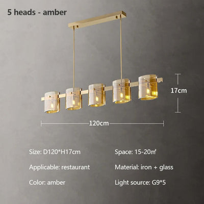 Lustre en Verre Minimaliste Italien pour un Éclairage Moderne