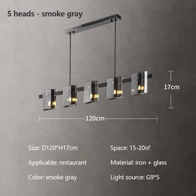 Lustre en Verre Minimaliste Italien pour un Éclairage Moderne