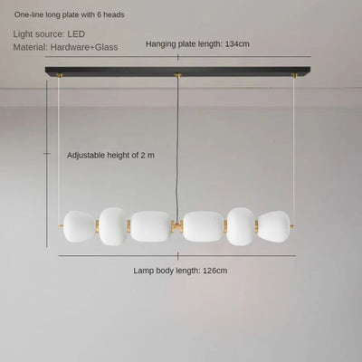 Lustre en Verre Rétro Style Japonais Lampe Suspendue - Lumiine