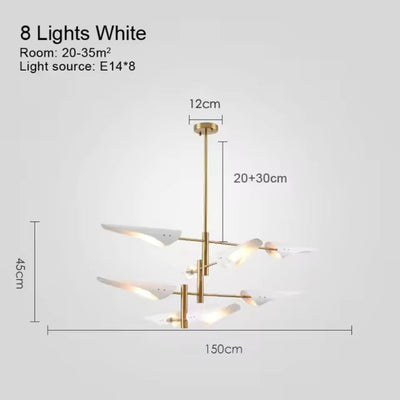 Lustre Industriel Led Plusieurs Branches Métalliques Rally - Lumiine

