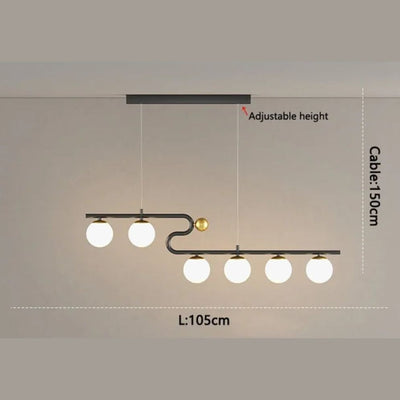 Lustre Industriel Rétro LED en Fer Nordique Suspension Éclairage