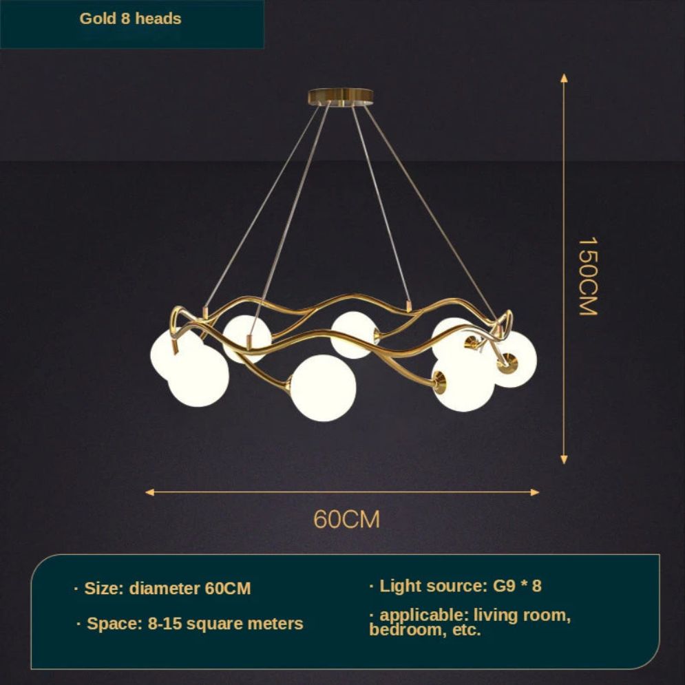 Lustre Led à Anneau Unique Minimaliste Nordique - Lumiine
