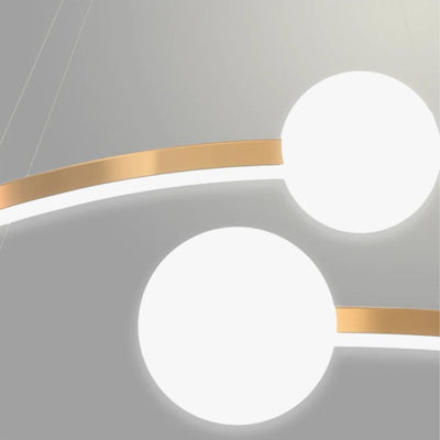 Lustre Led à Anneau Unique Minimaliste Nordique - Lumiine