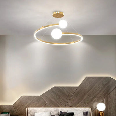 Lustre Led à Anneau Unique Minimaliste Nordique - Lumiine