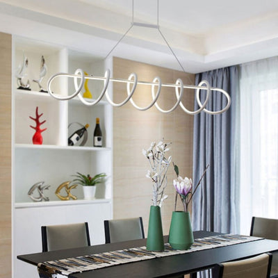 Lustre LED en Spirale Design Suspendu Cuisine Salle à Manger - Lumiine