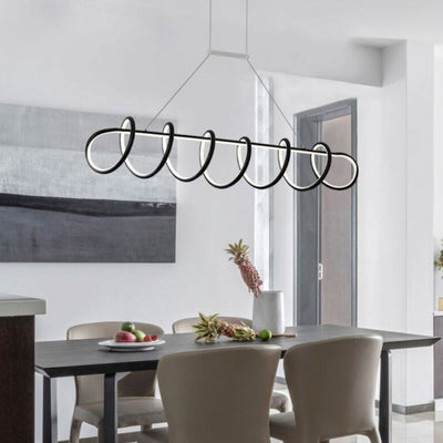 Lustre LED en Spirale Design Suspendu Cuisine Salle à Manger - Lumiine