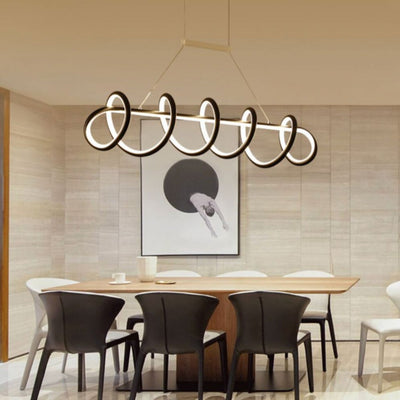 Lustre LED en Spirale Design Suspendu Cuisine Salle à Manger - Lumiine
