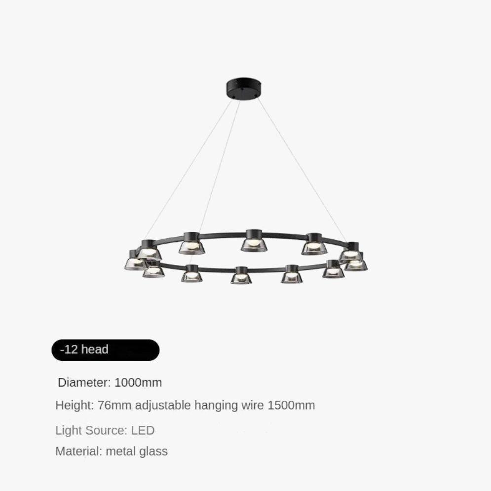 Lustre Led en Verre pour Bar et Décoration de Maison - Lumiine