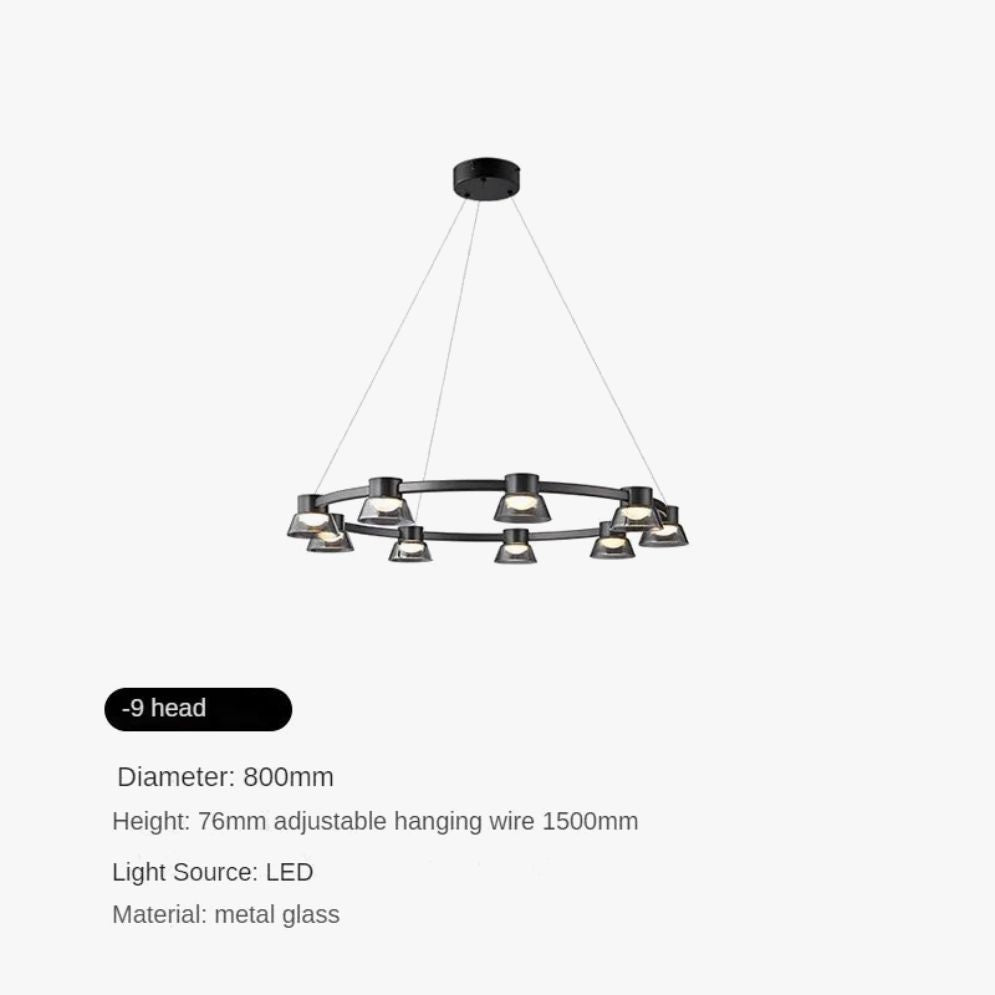 Lustre Led en Verre pour Bar et Décoration de Maison - Lumiine
