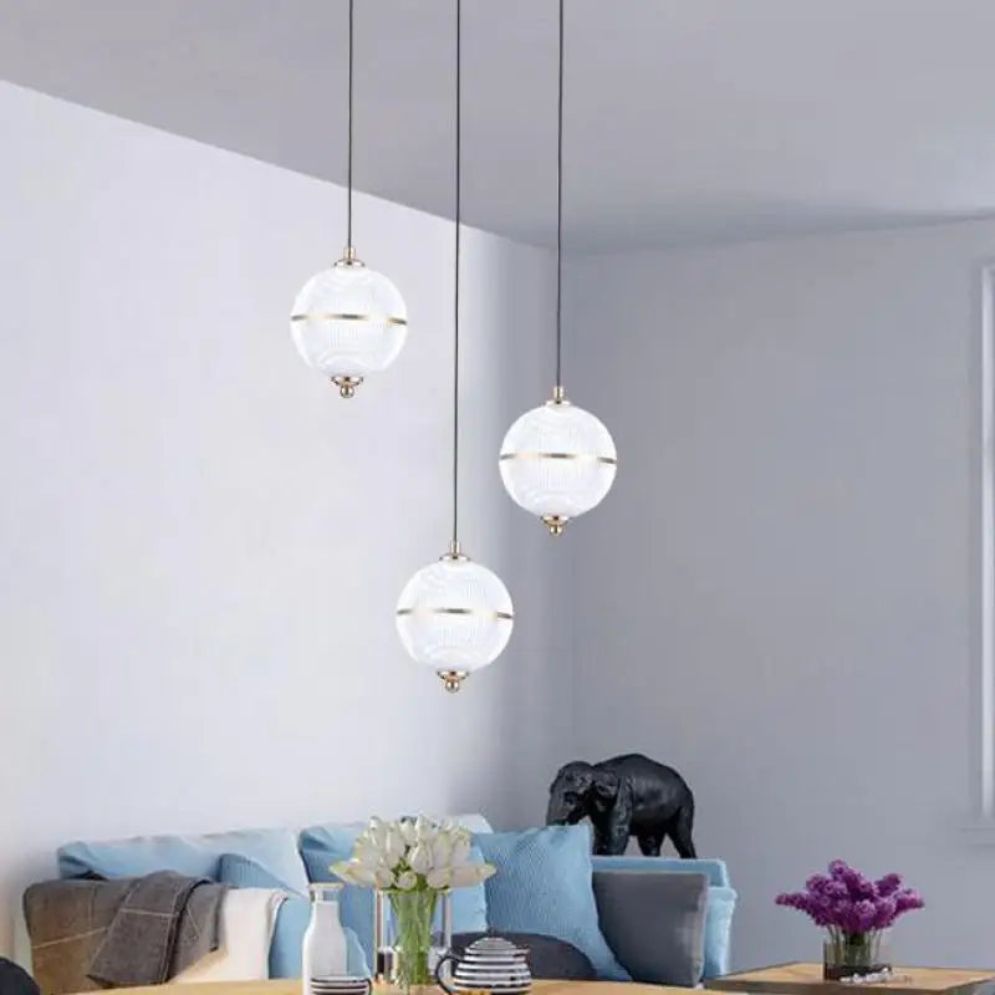 Lustre Led Ligne Longue Moderne Suspension Villa Éclairage - Lumiine