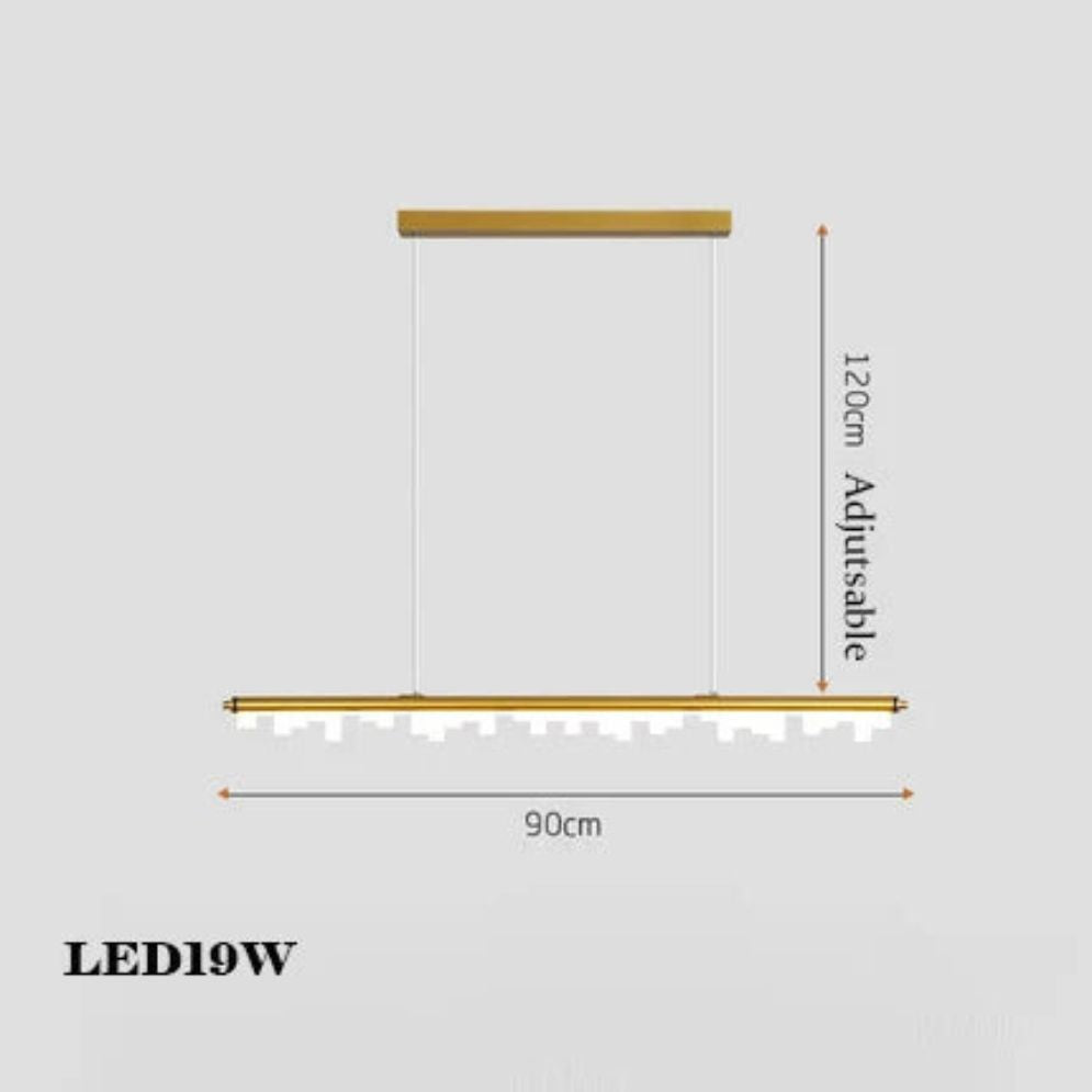 Lustre Led Moderne Dimmable Noir pour Table Salle à Manger - Lumiine