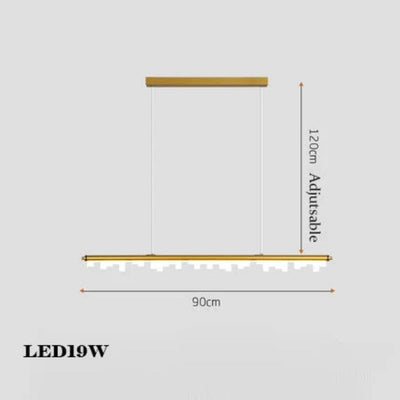 Lustre Led Moderne Dimmable Noir pour Table Salle à Manger - Lumiine