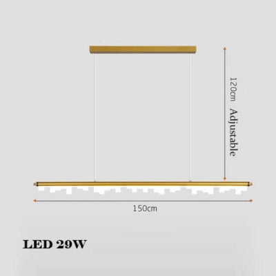 Lustre Led Moderne Dimmable Noir pour Table Salle à Manger - Lumiine