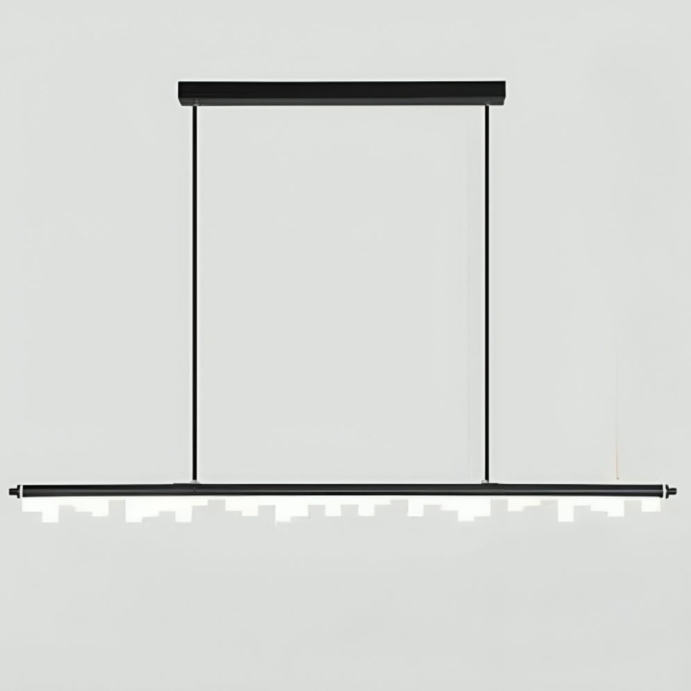 Lustre Led Moderne Dimmable Noir pour Table Salle à Manger - Lumiine