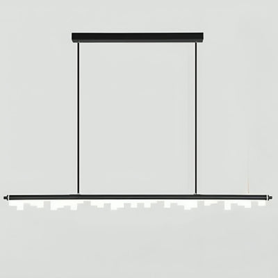 Lustre Led Moderne Dimmable Noir pour Table Salle à Manger - Lumiine