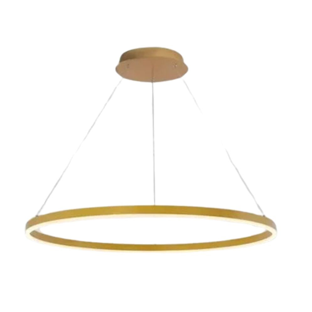 Lustre Led Moderne Semi-Noir Blanc Or Intérieur Salon Manger Chambre