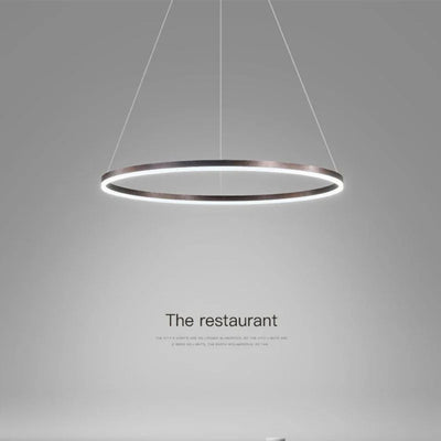 Lustre Led Moderne Semi-Noir Blanc Or Intérieur Salon Manger Chambre