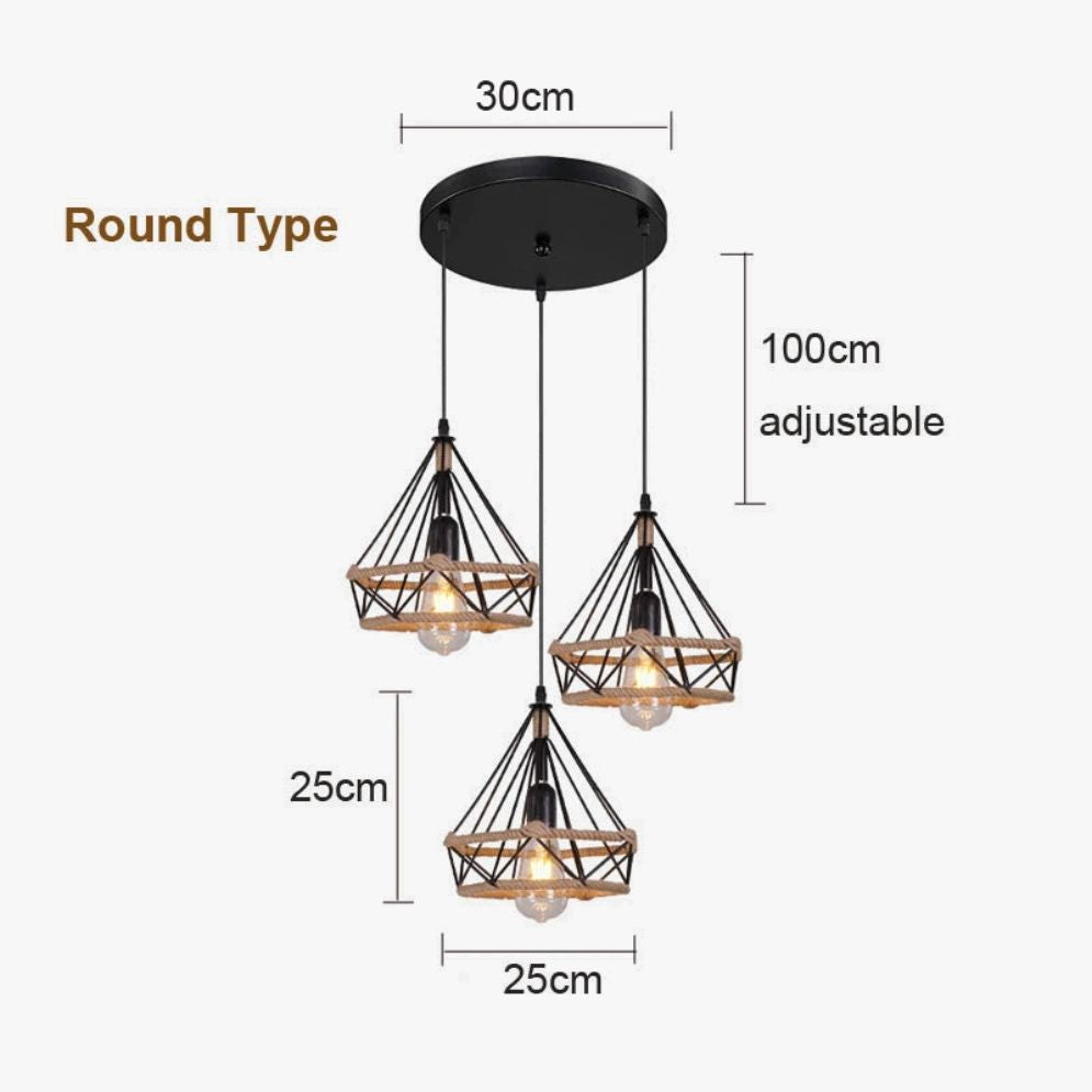 Lustre Nordique Industriel pour Décoration Intérieure Moderne - Lumiine