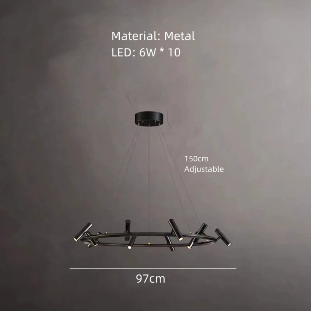 Lustre LED Nordique Réglable Design Maison Éclairage Luminaire - Lumiine 