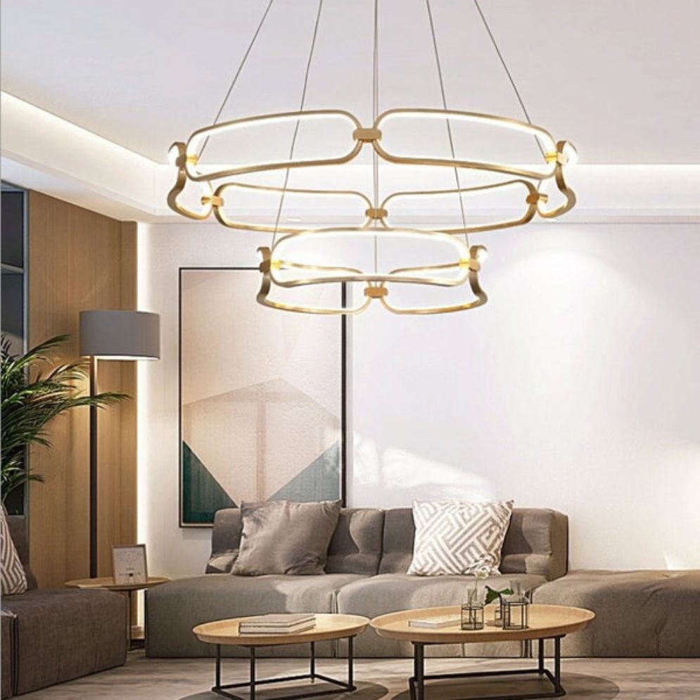 Lustre Design Moderne Villa Nordique Double - Lumiine