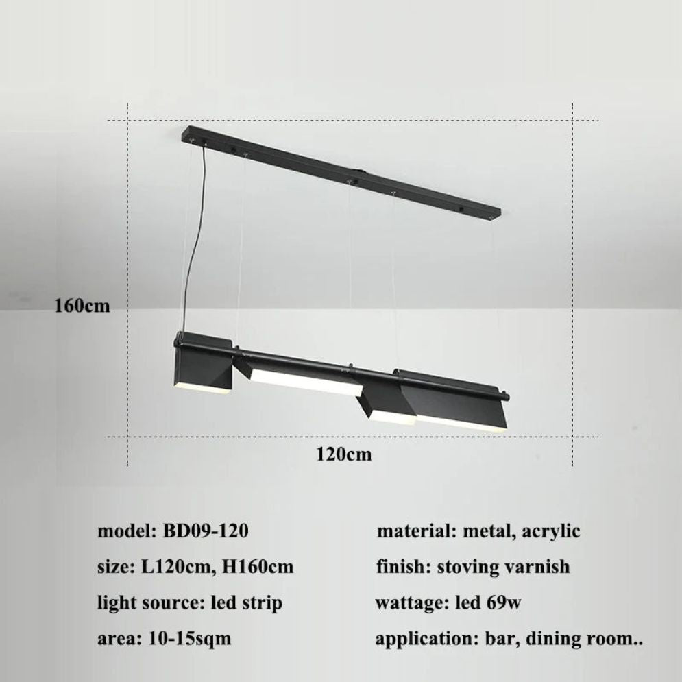 Lustre Led Rotatif Moderne intensité Variable pour Éclairage - Lumiine